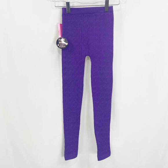 STAR RIDE Purple High Waist Stretchy Leggings Textured - Picture 1 of 9